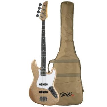 Imagem de Contrabaixo seizi 4c fun jazu jb 4 desert gold sparkle