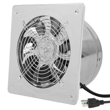 Imagem de Fepinc Exaustor Com Plugue, 10 Polegadas 1088Cfm Ventilador De Ventilação De Parede Com Motor Leve De Cobre Puro, Para Lavanderia, Banheiros, Garagem E Shopping, 110 V, Prata