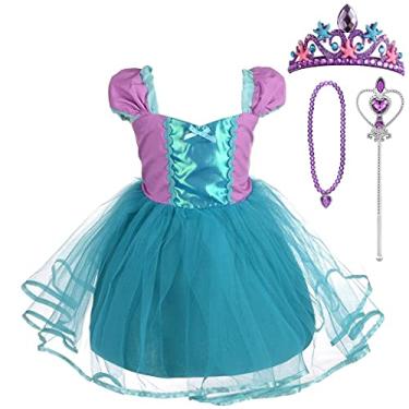 Imagem de Dressy Daisy Fantasia de princesa de aniversário, fantasia de Halloween, festa de Natal para bebês meninas com acessórios tamanho 12-18 meses 108