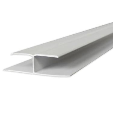 Imagem de 6 Barra H De Emenda 1 Metro Branco Para Forro Pvc