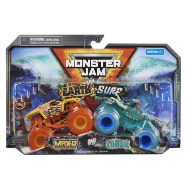Imagem de Toy Monster Jam Earth vs Surf [Max D e Zombie] em escala 1:64