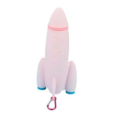 Imagem de Estojo Foguete 2 em 1 com Apontador de Lápis Infantil Porta Material Escolar Rosa