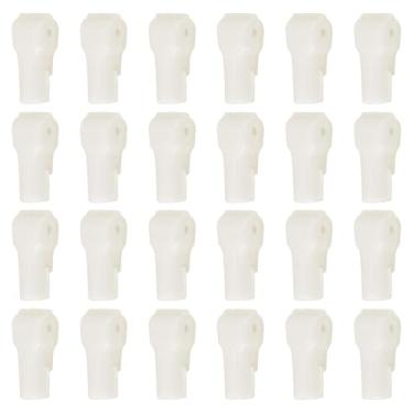 Imagem de PATIKIL Trava de pino de 4 mm, 50 ganchos para quadro de pegboard, travas de gancho anti-varredura e roubo, pinos de plástico para acessórios móveis, loja de roupas, exibição de segurança de varejo