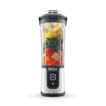 Imagem de Ninja Liquidificador portátil Blast, sem fio, recipiente de 510 g, liquidificador pessoal para shakes e vitaminas, sem BPA, tampa à prova de vazamento e bico para gole, recarregável com USB-C, peças