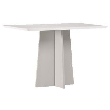 Imagem de Mesa De Jantar Anitta 120x80 Cm Com Vidro Off White