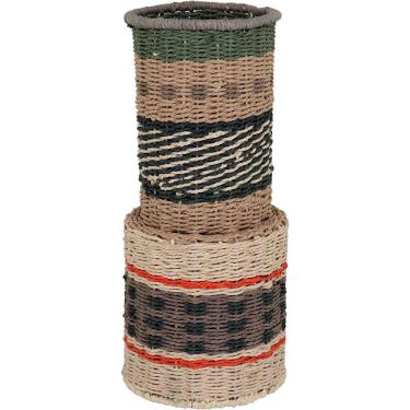 Imagem de Vaso Decorativo Enfeite Casa Fibra 55x20x20cm Verde