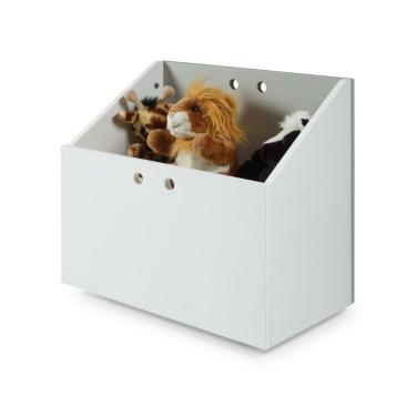 Imagem de Baú para Quarto Infantil 53cm Woody Cinza/Branco
