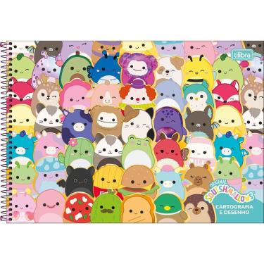 Imagem de Caderno De Desenho Squishmallows Tilibra - 80 Folhas Vários Bichinhos