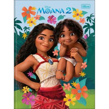 Imagem de Caderno Universitário Moana Foroni Capa Dura Brochura - 80 Folhas Azul Fundo Flor