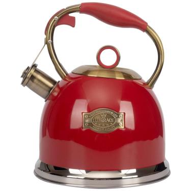 Imagem de Chaleira de Chá 3L em Aço Inoxidável com Apito, LUXGRACE T12 Red, Vermelho
