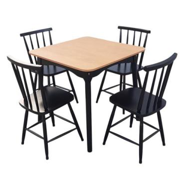 Imagem de Jogo de Jantar Colonial Brisa Mesa 80X80 cm 04 Cadeiras Top QUADRADA -
