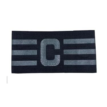 Imagem de Faixa de Capitão Cor Preta e Cinza Braçadeira de Futebol Estilo Boleiro