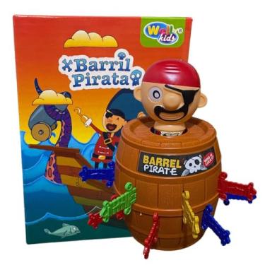 Imagem de Brinquedo Infantil Jogo do Pula Pirata com Barril Grande – Clássico Divertido para Crianças e Família