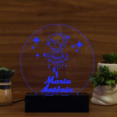 Imagem de Luminária Abajur Bailarina LED Azul - Bold