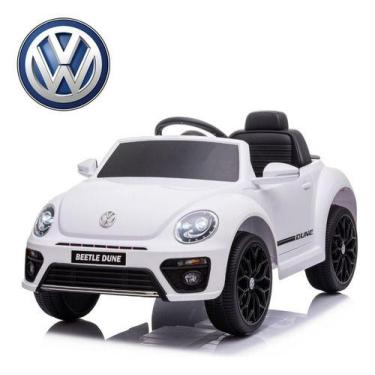 Imagem de Mini Carro Elétrico Licenciado Vw Beetle Fusca Branco 6v - Importway