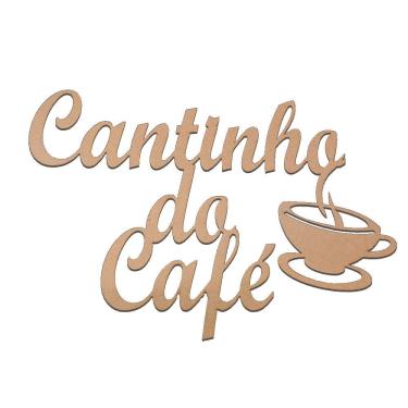 Imagem de Placa Decorativa Cantinho do Café MDF Natural