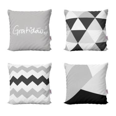 Imagem de Almofadas Preto E Branco Para Sofá 40X40 - Novadecora