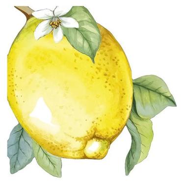 Imagem de Guardanapo para Decoupage Ihr 33x33 Limão C/ 20 Unidade - GUARDANAPO I