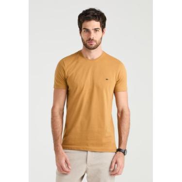 Imagem de Camiseta Manga Curta Docthos Malha Básica Slim, 119 caramelo, P