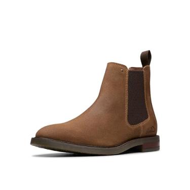 Imagem de Clarks Bota masculina Jaxen Easy Chelsea, Camurça Cola, 38