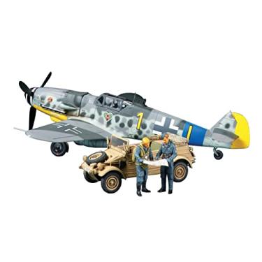 Imagem de Tamiya 25204 1:48 German BF109 G-6 & Bucket Trolley 82-Model, Plastic Kit for Assembly, Detailed Replica