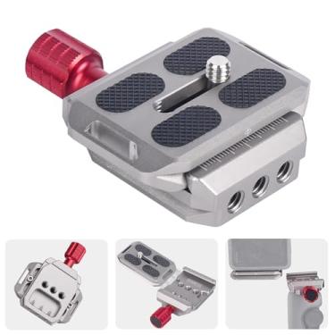 Imagem de Sistema de placa de liberação rápida Came-TV com parafuso de 1/10.2 cm para base de grampo tipo Arca e base de parafuso de 1/10.2 cm, placa de montagem QR de liberação rápida de alumínio para tripé de