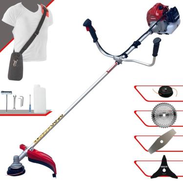 Imagem de Roçadeira Lateral Kawashima BCJ431-L Motor 2 Tempos 43cc 10.000rpm 1,7HP de Potência Com Carretel e Faca 2 Pontas + Faca 3 Pontas + Faca 40 Dentes