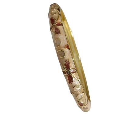 Imagem de Only My Live Home Pulseiras Cloisonne vintage de trevo fino para pulsos pequenos, presentes ovais femininos, pulseira de filigrana esmaltada feita à mão, joia étnica chinesa, Oval Inner Diameter 2.25