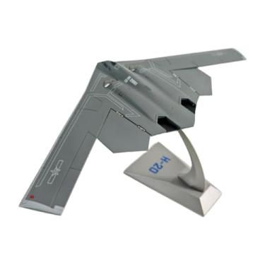 Imagem de predolo Aeronave de modelo de caça estratégico H-20 em escala 1:200, coleção de modelos de avião, decoração com suporte para armário de mesa doméstico