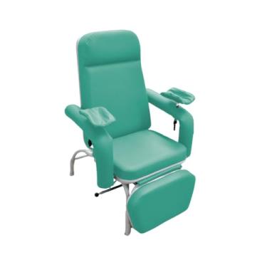 Imagem de Poltrona Hospitalar Comfort Reclinável Para Coleta Verde Bebê