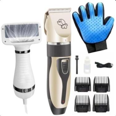 Imagem de Kit Premium para Pets: Tosa, Secador e Luva de Silicone Azul - LIPPIN