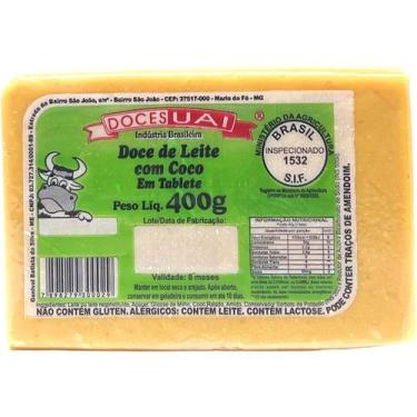 Imagem de Doce de Leite com Coco em Tablete Doces Uai 400g