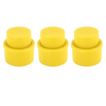 Imagem de Zhjvihx Tampa de Garrafa de Bebida, 3pcs Soda Bottle Stopper Eco Friendly for Beverage Garrafs (Amarelo)