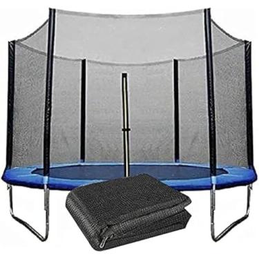 Imagem de 6ft 8ft 10ft 12ft 13ft 14ft 15ft 16ft Premium Trampoline Net De Substituição De Segurança Trampolim Enclosure Net Surround Netting Para Quadros De Trampolim Redondos, 16 ft for 12 poles