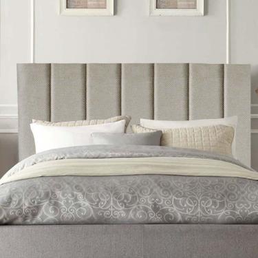 Imagem de Cabeceira Carla Pé Plástico 160cm Queen Size Para Cama Box Quarto Linho Bege - Gat Magazine