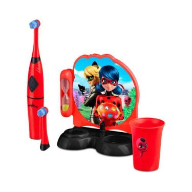 Imagem de Escova Infantil Elétrica Rotacional Multi Saúde Funny Brush Lady Bug M