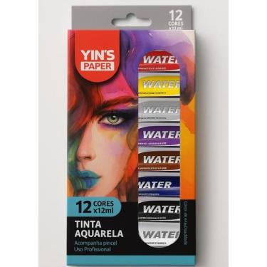 Imagem de Aquarela 12 Cores 12ml Para Pinturas Delicadas e Ateliê Com Pincel - Y