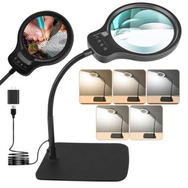 Imagem de Lupa JUOIFIP 10X 30X com lente Light & Stand de 12 cm