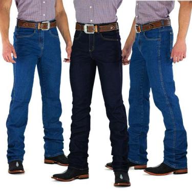 Imagem de Kit 3 calças jeans tassa masculina cowboy cut, 40BR 30EUA, 2x stone, 1