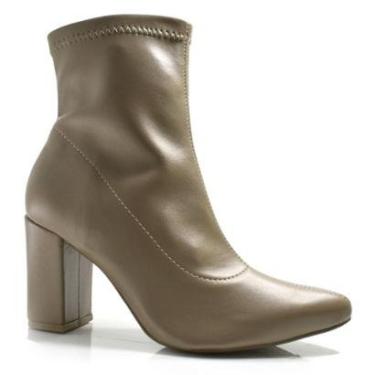 Imagem de Bota de Cano Curto e Salto Bloco Via Marte 021-004-01-Feminino