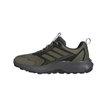 Imagem de adidas Tênis de corrida masculino Terrex Tracefinder Trail, Olive Strata/Olive Strata/Laranja semi impacto, 47