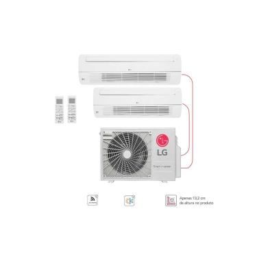 Imagem de Ar Condicionado Multi Split Inverter 2 ambientes ( 1via 1X 9.000BTUS, 1X 18.000BTUs) Quente/Frio WiFi integrado
