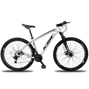 Imagem de Bicicleta Aro 29 Ksw Xlt 21 Marchas Shimano E Freios A Disco - 15 Branco-preto