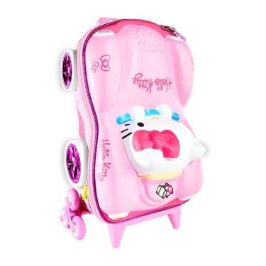 Imagem de Mala De Viagem Infantil Com Rodinha Hello Kitty 3d Rosa
