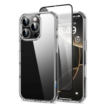 Imagem de Capa Capinha Clear Case Transparente Resistente a Risco e Anti Impacto [Anti-amarelamento] + Película 3d Privacidade Anti Spy Para iPhone (iPhone 16 Pro)