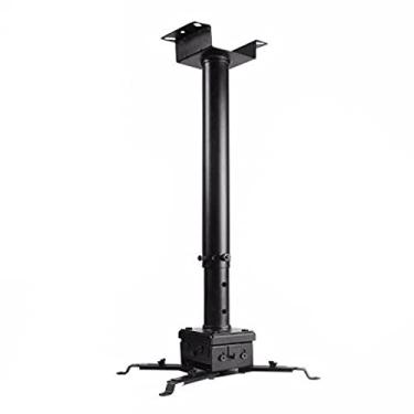 Imagem de SUNESA Suporte para projetor, suporte de teto, altura e ângulo, ajustável, suporte universal para projetor, 25 kg, adequado para suporte de projetor de escritório e casa (cor: Preto-B)