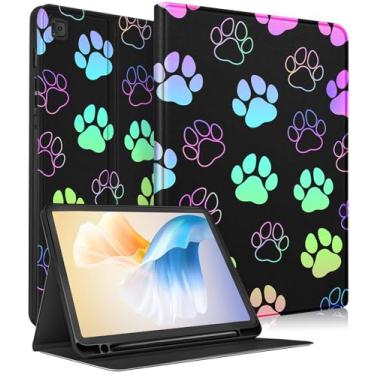 Imagem de Uppuppy Capa para Samsung Galaxy Tab S6 Lite de 10,4 polegadas crianças lindas meninas fólio feminino bonito Kawaii meninos adolescentes design cachorro pata impressão capa tablet para Samsung S6 Lite Tab Cases SM-P610/P613/P615/P619