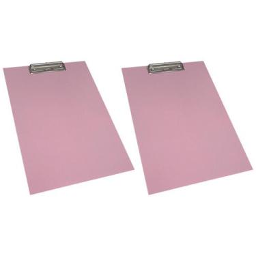 Imagem de Kit 2 Pranchetas A4 MDF Com oficio prendedor Eficiente de metal Stalo,
