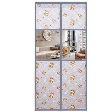 Imagem de Cortina de porta com isolamento térmico magnético cortina de porta opaca com isolamento térmico insonorizado corredores de isolamento térmico tela de cobertura de porta de inverno, 150x