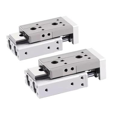Imagem de MXQ Air Slide Table Cilindro pneumático de ar com trilho duplo MXQ6 MXQ8 MXQ12 MXQ16 MXQ20 MXQ25 1 peça (furo MXQ 8 mm, curso 20 mm)